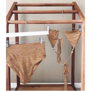 High Waisted Bikini w Sea Shell Triangle Top